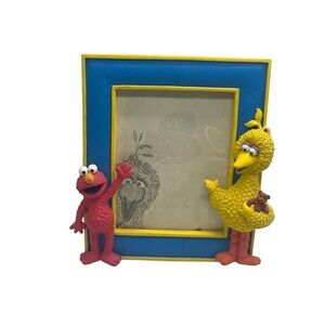 Sesame Street Big Bird & Elmo Picture Frame  10x9 RARE